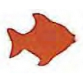 Mylar Shapes Angel Fish (2")